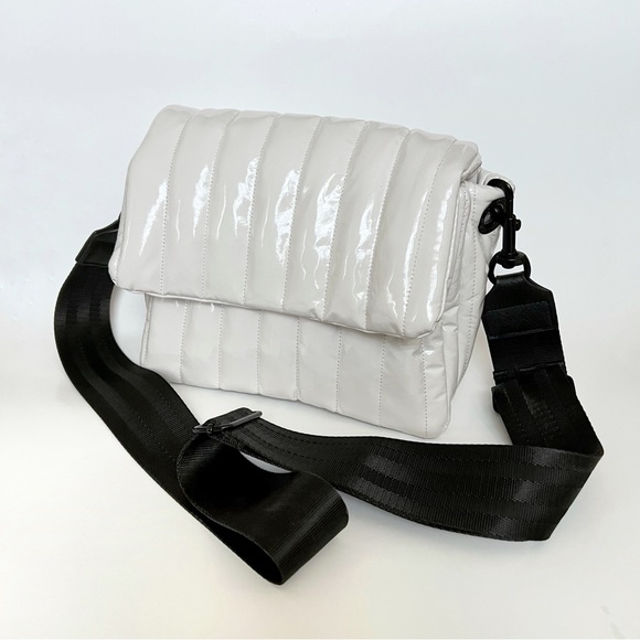 THINK ROYLN Handbags - Think Royln Bar Bag White Patent Quilted Bag